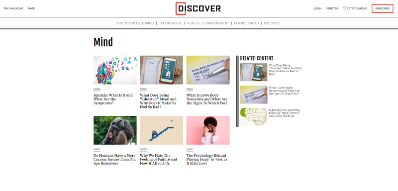 discover magazine بهترین سایت های روانشناسی