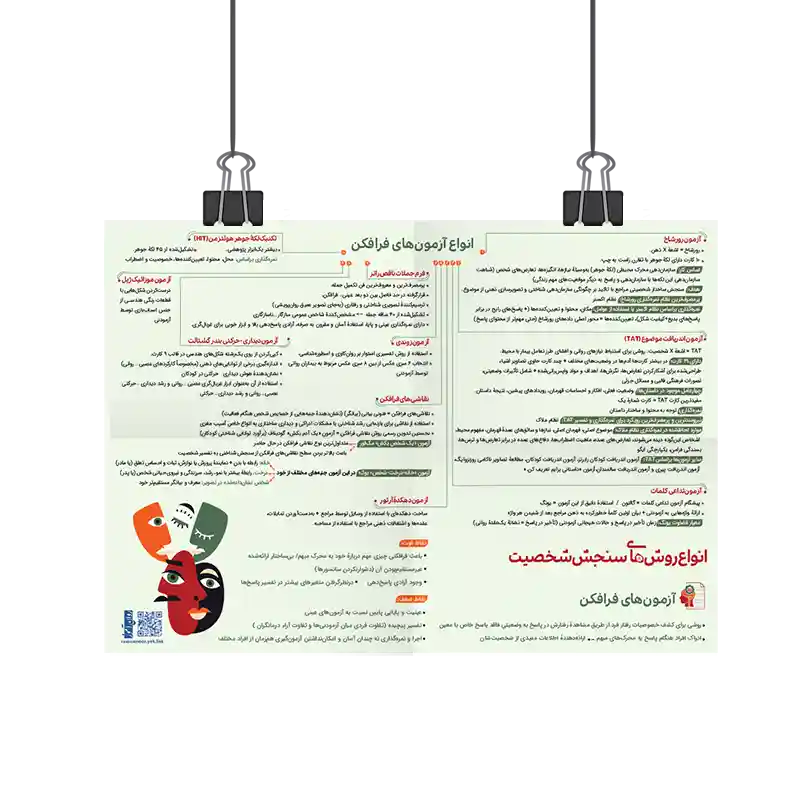 پوستر روش های سنجش شخصیت فرافکن روان آموز