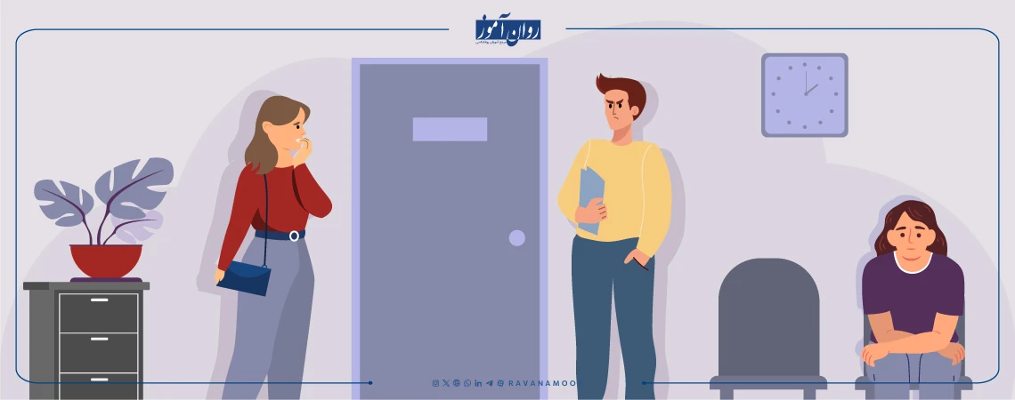 زبان بدن فرد مضطرب